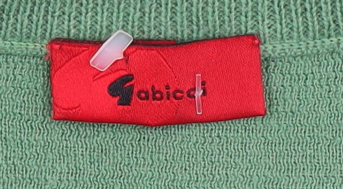 Gabicci Men's Green 2XL V-Neck Argyle Pullover Jumper