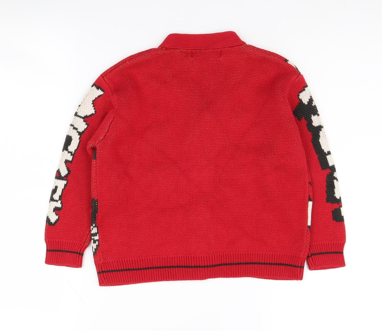 H&M Girls Red Mickey Mouse Cardigan 5-6 Years