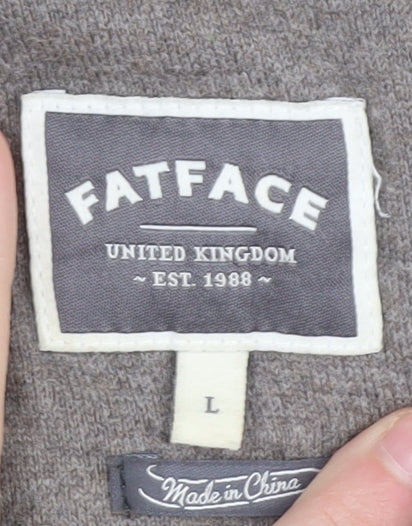 FatFace Men's Grey Fair Isle Pullover Jumper L