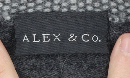 Alex & Co. Women's Grey Cardigan UK 16 Wool Angora