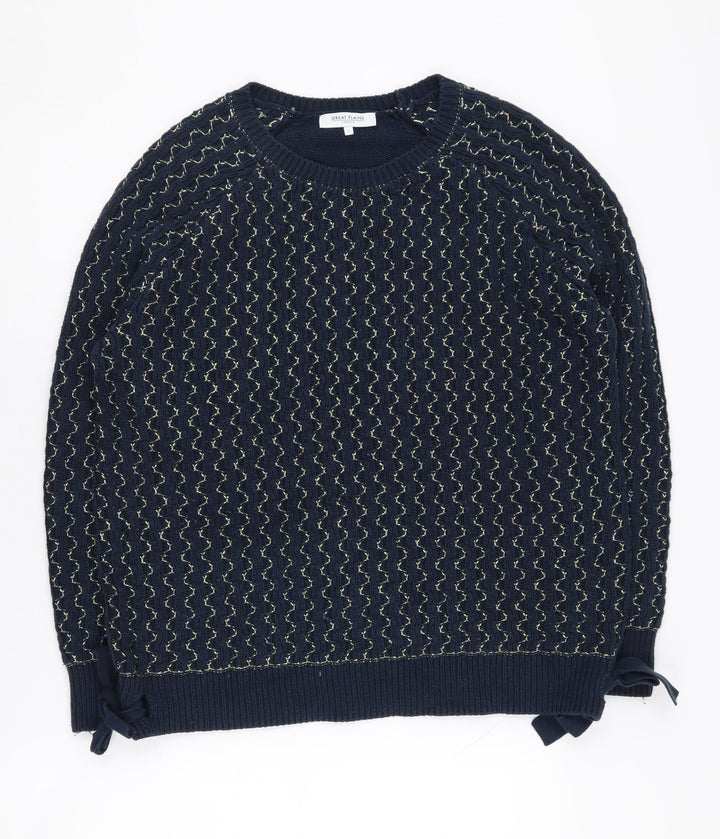 Great Plains Women's Blue Pullover Jumper, S, Crew Neck