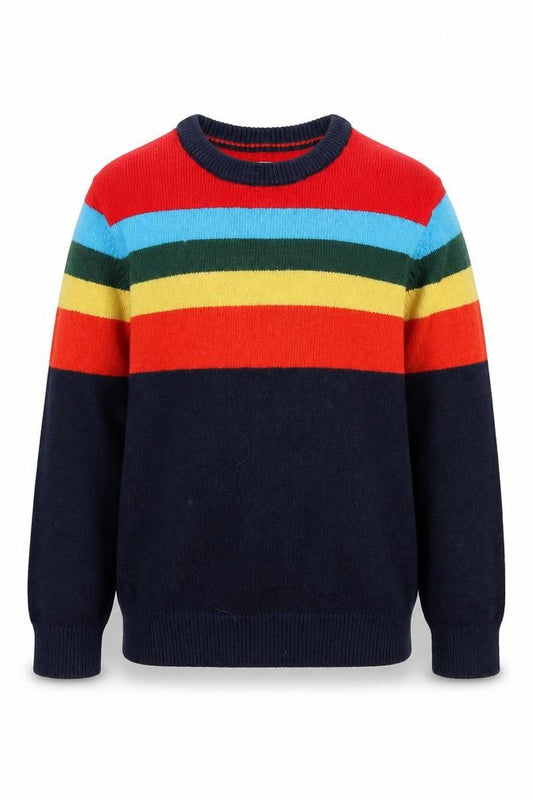 GAP Kids Multicoloured Rainbow Striped Pullover Jumper M