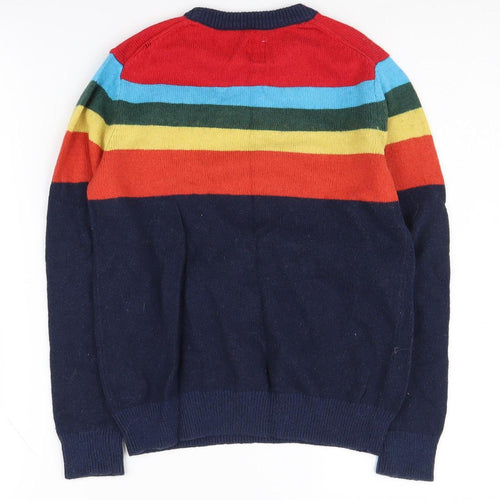 GAP Kids Multicoloured Rainbow Striped Pullover Jumper M