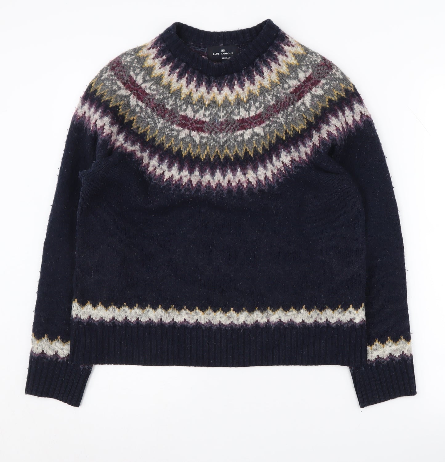 Marks and Spencer Women's Multicoloured Fair Isle Pullover Jumper M