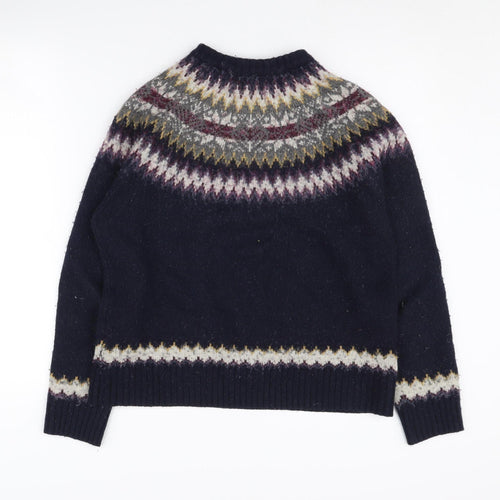 Marks and Spencer Women's Multicoloured Fair Isle Pullover Jumper M
