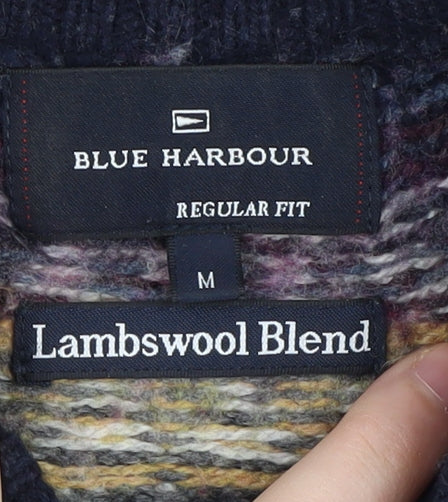 Marks and Spencer Women's Multicoloured Fair Isle Pullover Jumper M