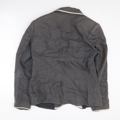 Fenn Wright Manson Women's Grey Linen Blazer Size 12