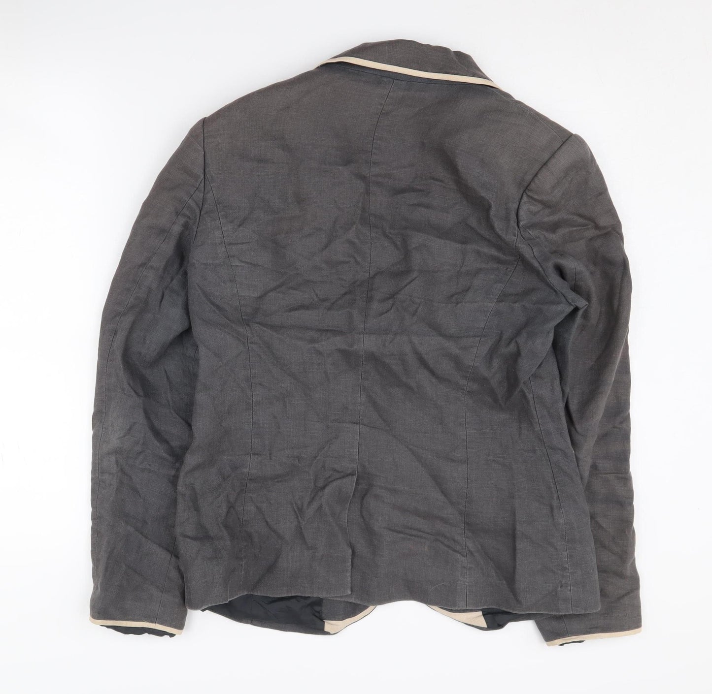 Fenn Wright Manson Women's Grey Linen Blazer Size 12