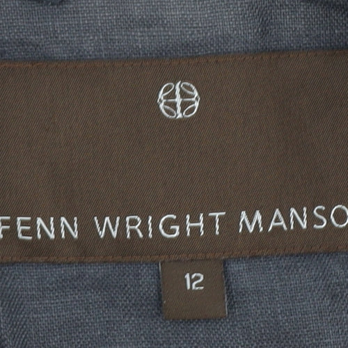 Fenn Wright Manson Women's Grey Linen Blazer Size 12