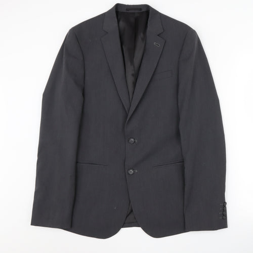 ASOS Men's Grey Slim Fit Blazer 38L Long Jacket