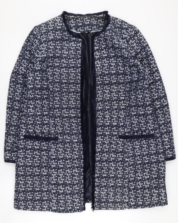 M&Co Women's Blue Petite Coat Size 16