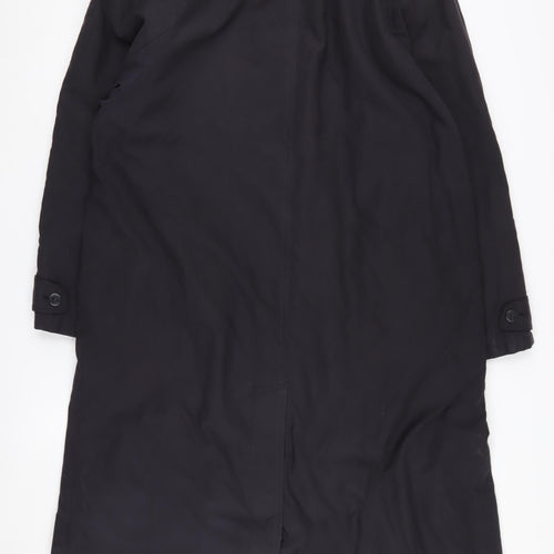 St Michael Unisex Black Long Overcoat Size S