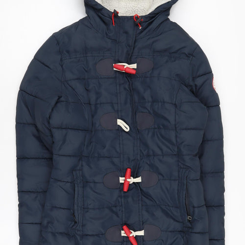 Super Dry Women's Blue XS Puffer Jacket