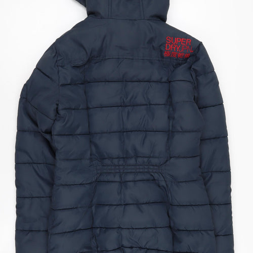 Super Dry Women's Blue XS Puffer Jacket