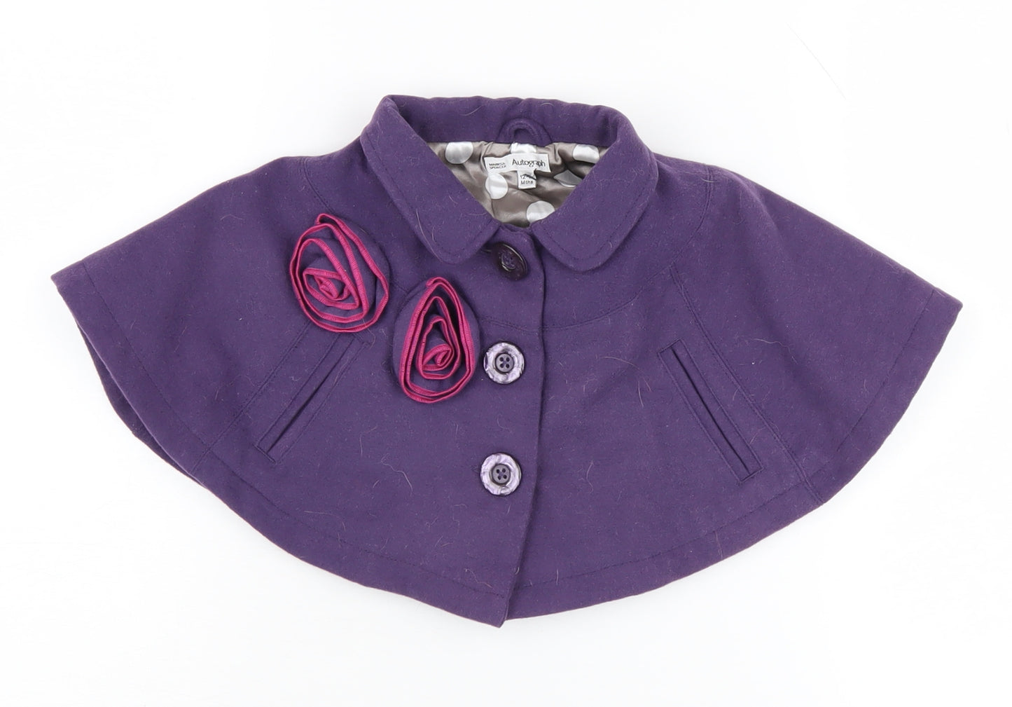 Marks and Spencer Purple Cape 12-18 Months Unisex Toddler