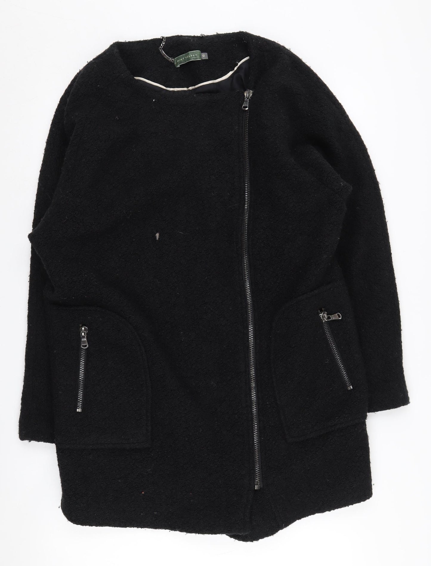 Mint Velvet Women’s Black Mid-Length Coat Size 12