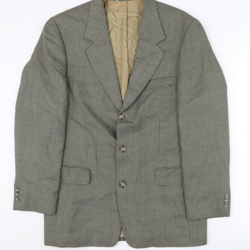 Desch Men's Grey Geometric Blazer, UK Size 40L