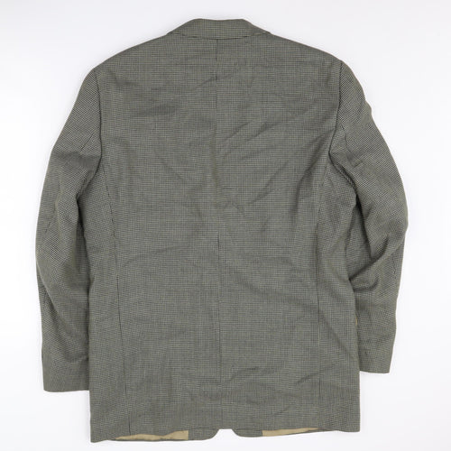 Desch Men's Grey Geometric Blazer, UK Size 40L