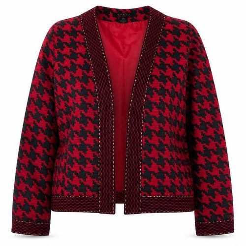 N.Y. Appeal Women's Red & Black Silk Blazer, Size XXL