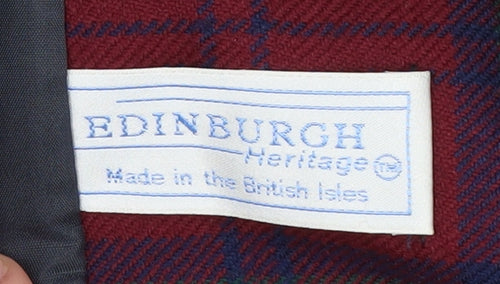 Edinburgh Heritage Women’s Red Plaid Wool Blazer Size 14
