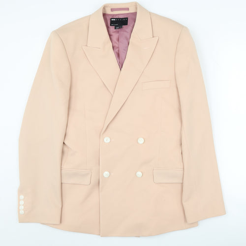 ASOS DESIGN Men's Pink Double-Breasted Blazer 38S