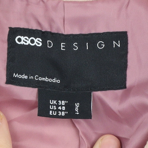 ASOS DESIGN Men's Pink Double-Breasted Blazer 38S