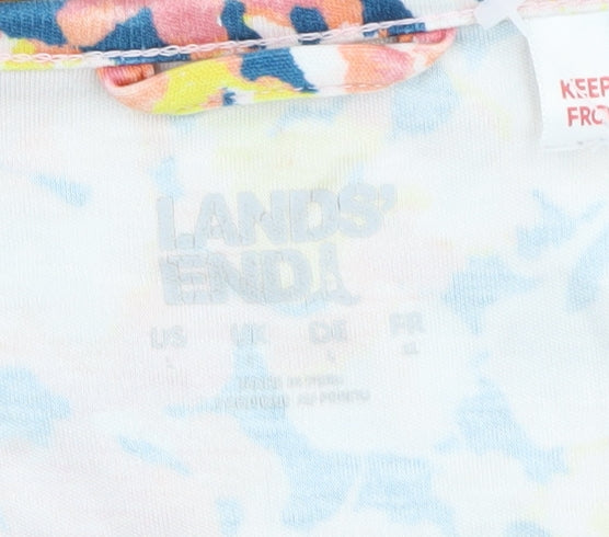 Lands' End Women's Floral Long Sleeve Dress L