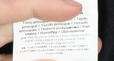 Morgan Women's Black Long Sleeve Basic Zip Top, L