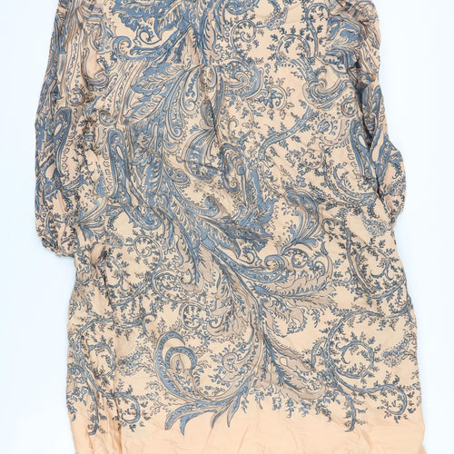 Marks and Spencer Women's Beige Blue Paisley Shift Dress