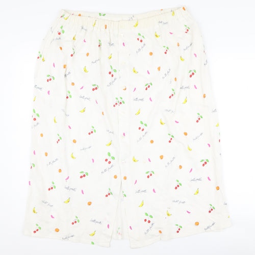 Marc O'Polo Women's Ivory Cotton Fruit Skirt S