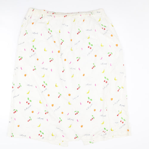 Marc O'Polo Women's Ivory Cotton Fruit Skirt S