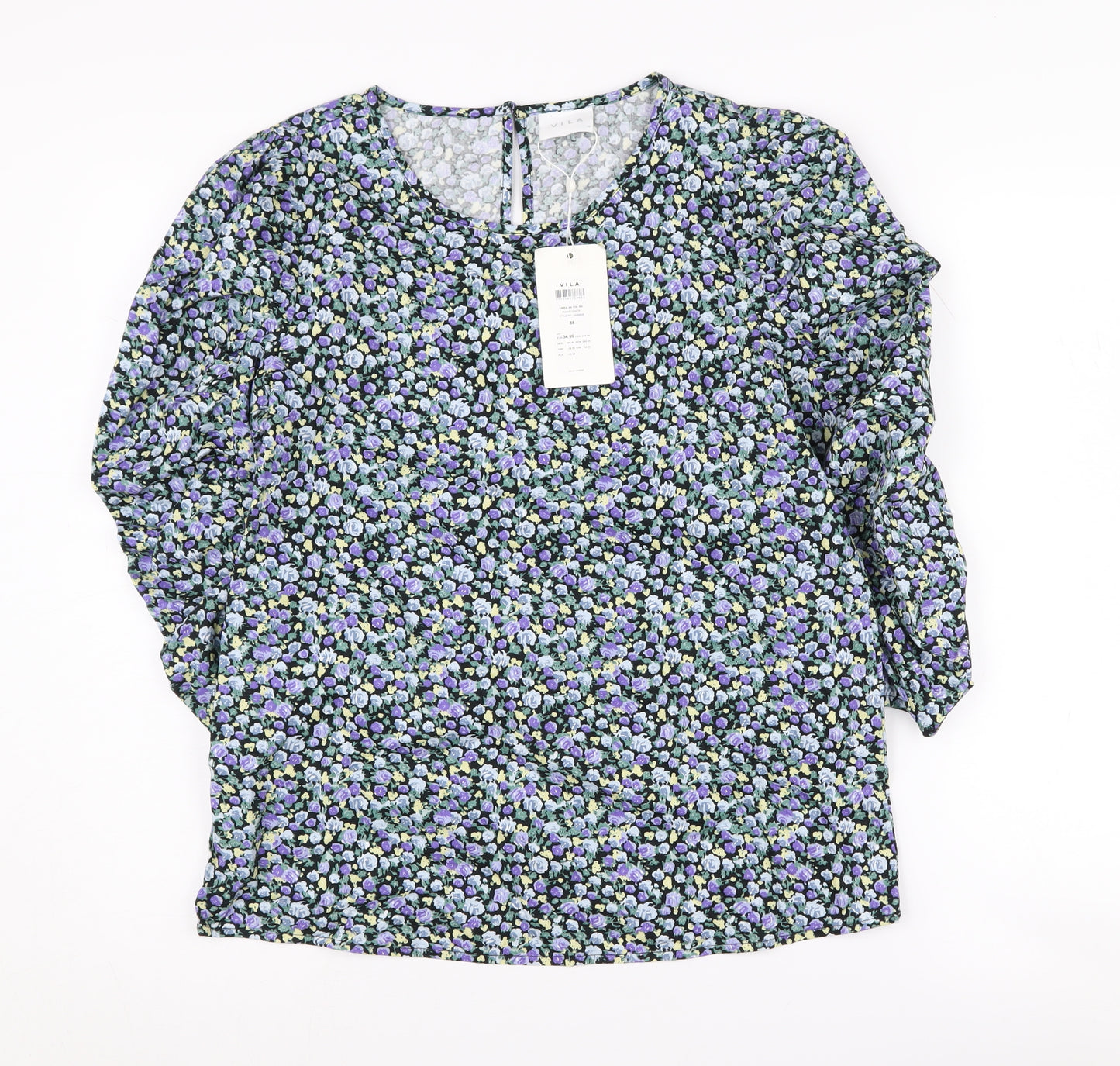 VILA Women's Multicoloured Floral Blouse Size 10