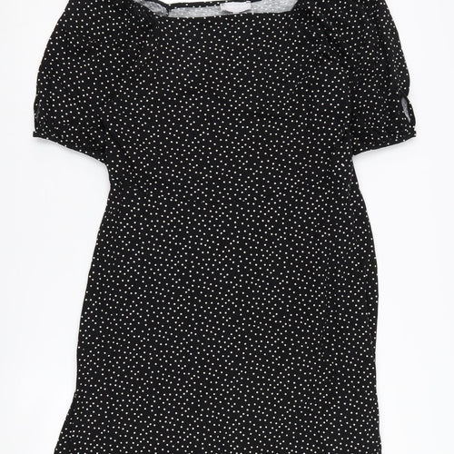 Red Herring Women's Black Polka Dot Shift Dress Size 12