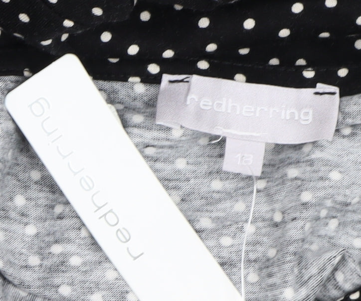 Red Herring Women's Black Polka Dot Shift Dress Size 12