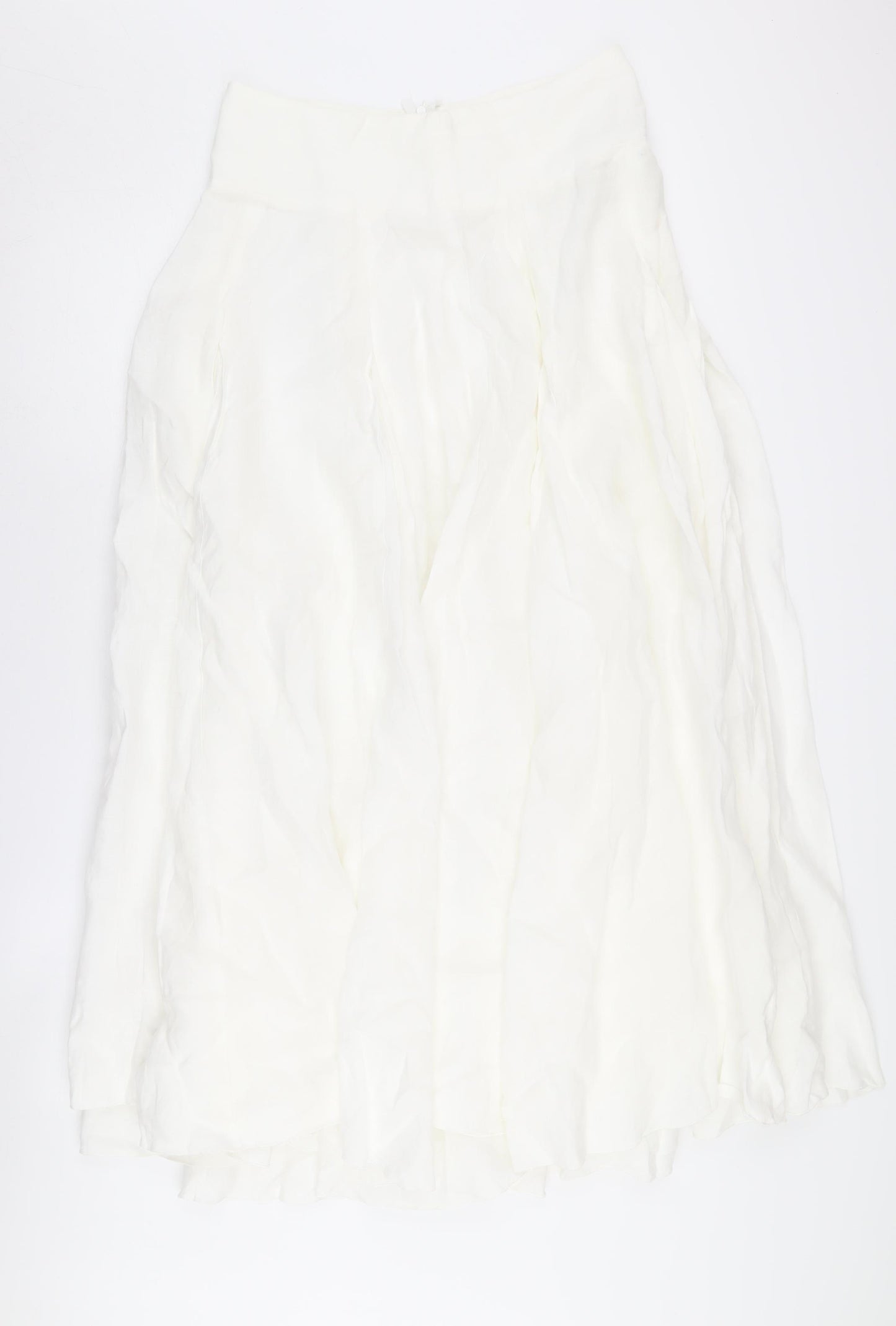 Twin-Set White Linen Midi Skirt Women Size S