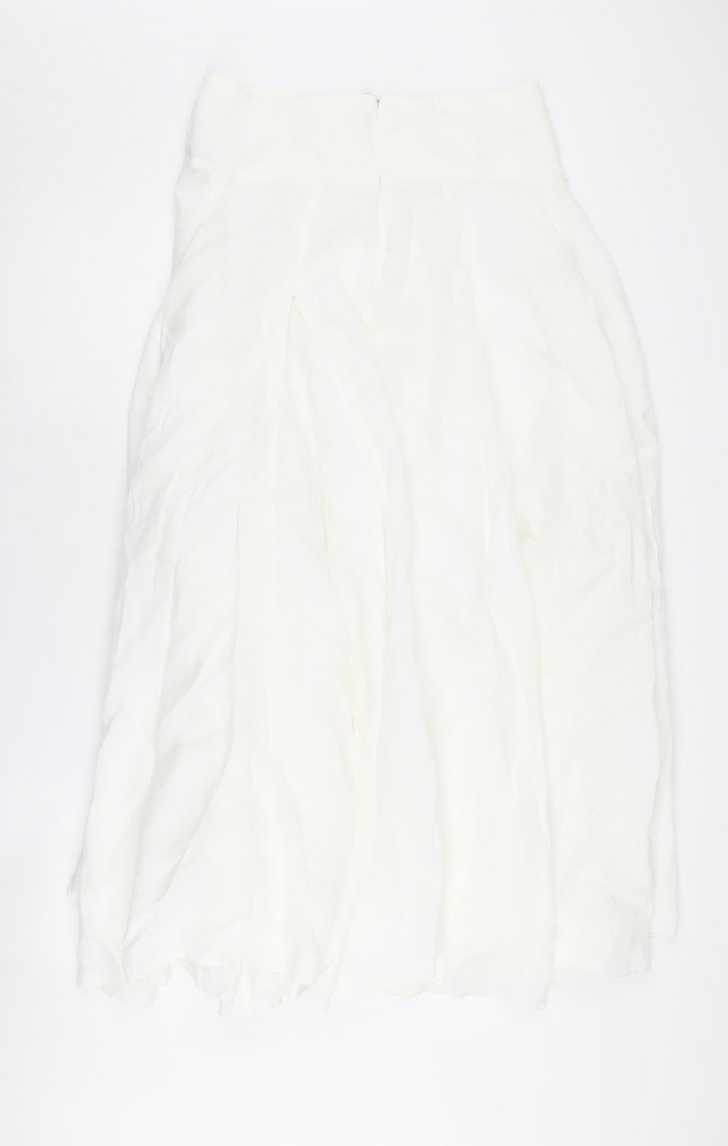 Twin-Set White Linen Midi Skirt Women Size S