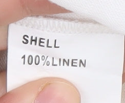 Twin-Set White Linen Midi Skirt Women Size S