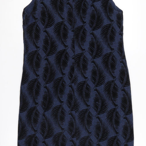 White Stuff Women's Blue Shift Dress Size 12 Geometric