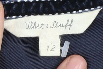 White Stuff Women's Blue Shift Dress Size 12 Geometric