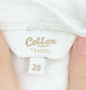 Cotton Traders Women's Ivory Tunic Top, Size 20, 3/4 Sleeve