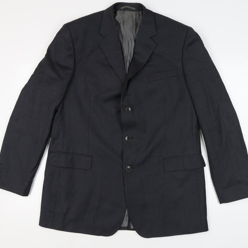 Pierre Cardin Grey Men's Long Blazer 44L Striped