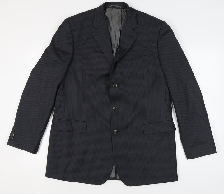 Pierre Cardin Grey Men's Long Blazer 44L Striped