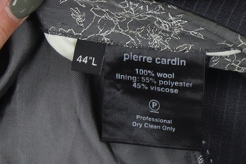 Pierre Cardin Grey Men's Long Blazer 44L Striped