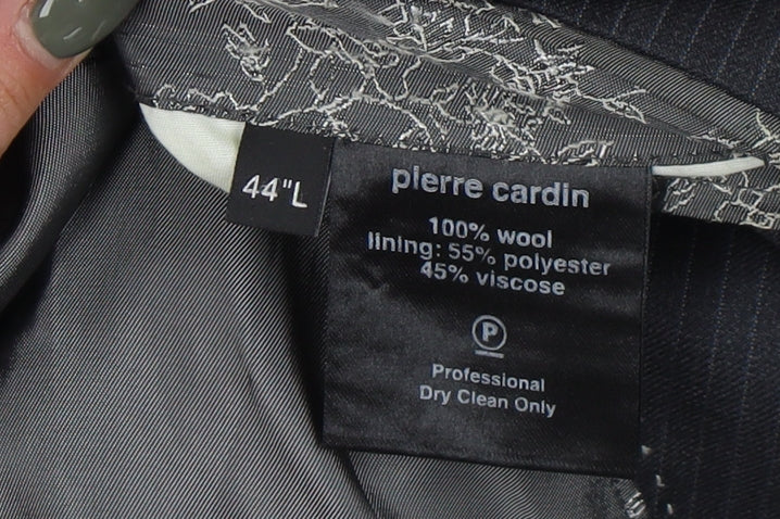 Pierre Cardin Grey Men's Long Blazer 44L Striped