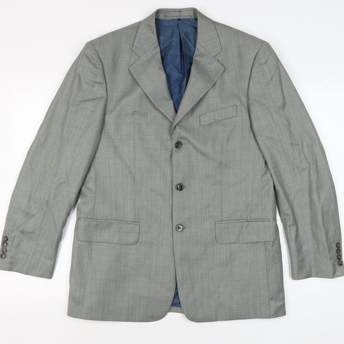 Douglas Men's Grey Check Blazer Size 40R