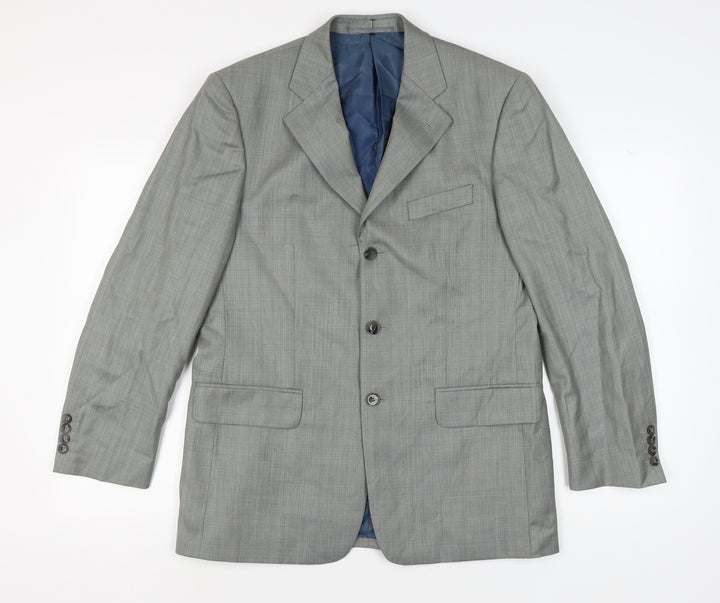 Douglas Men's Grey Check Blazer Size 40R
