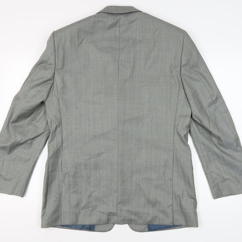 Douglas Men's Grey Check Blazer Size 40R