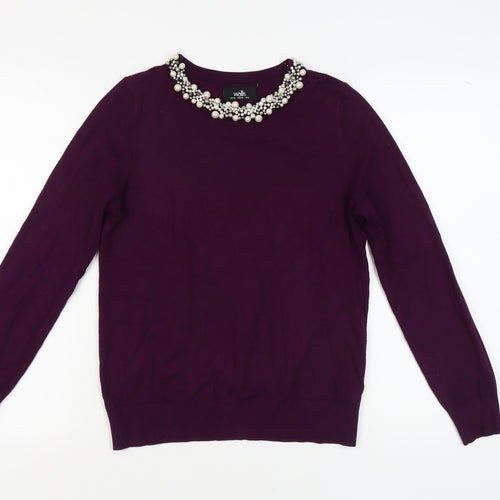 Wallis Women's Purple Pullover Jumper Size 10