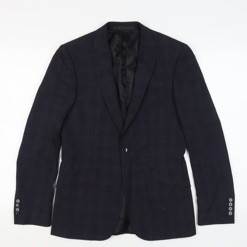 Kin by John Lewis Men's Blue Check Slim Fit Blazer 36R
