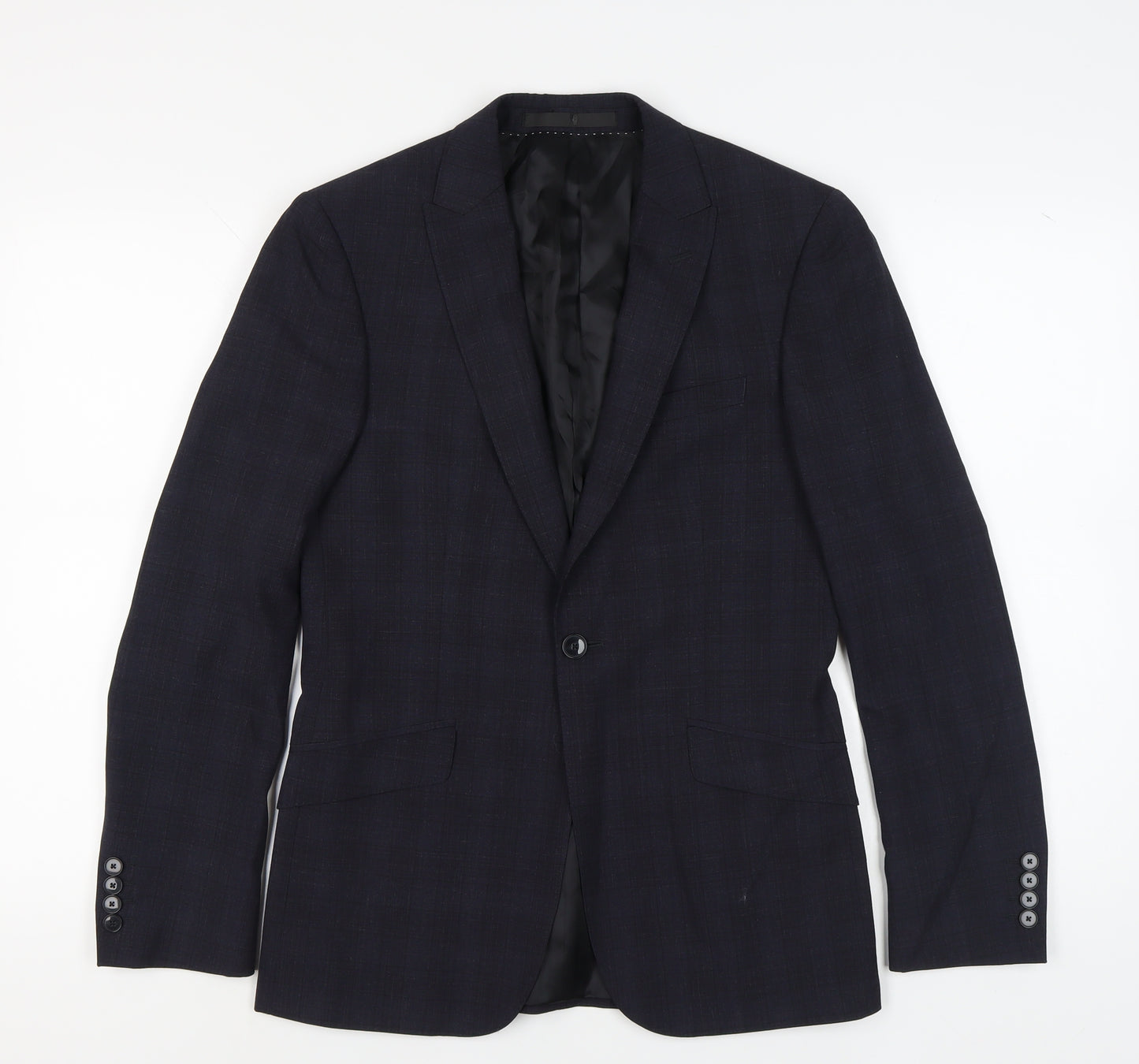 Kin by John Lewis Men's Blue Check Slim Fit Blazer 36R